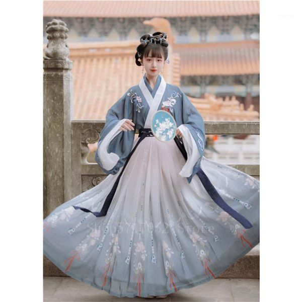 folk dance costume chinese traditional clothing hanfu for women fancy embroidery gradient fashion streetwear skirt set1, Black;red 
folk dance costume chinese traditional clothing hanfu for women fancy embroidery gradient fashion streetwear skirt set1, Black;red