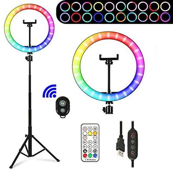 10" rgb selfie led ring light 26 colors mode with 1.6m tripod stand phone holder for live stream/makeup/youtube/tiktok ringlight
10" rgb selfie led ring light 26 colors mode with 1.6m tripod stand phone holder for live stream/makeup/youtube/tiktok ringlight