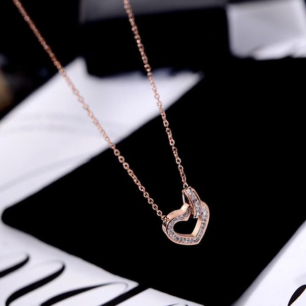 yun ruo rose gold color pave crystal heart pendant necklace fashion titanium steel jewelry woman gift never fade drop shipping, Silver
yun ruo rose gold color pave crystal heart pendant necklace fashion titanium steel jewelry woman gift never fade drop shipping, Silver