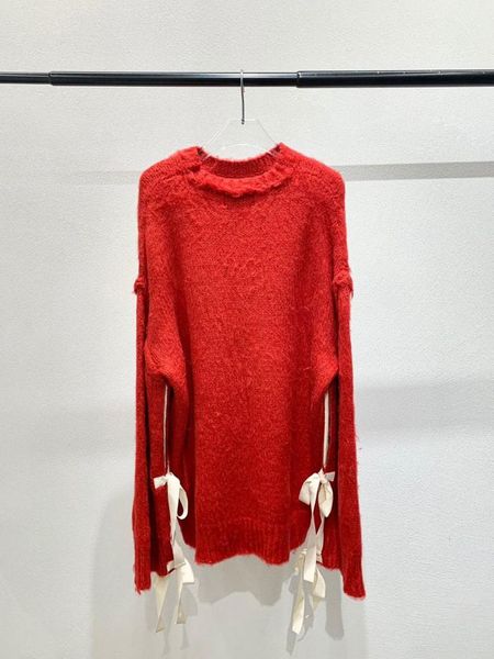 women's sweaters 2021fw autumn women bow knitted red sweater female casual loose jumpers pullover ddxgz2, White;black
women's sweaters 2021fw autumn women bow knitted red sweater female casual loose jumpers pullover ddxgz2, White;black
