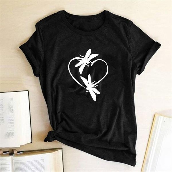 heart love dragonfly printed women t shirt short sleeve casual cute t-shirts aesthetic graphic tees shirt femme for girl gift, White
heart love dragonfly printed women t shirt short sleeve casual cute t-shirts aesthetic graphic tees shirt femme for girl gift, White