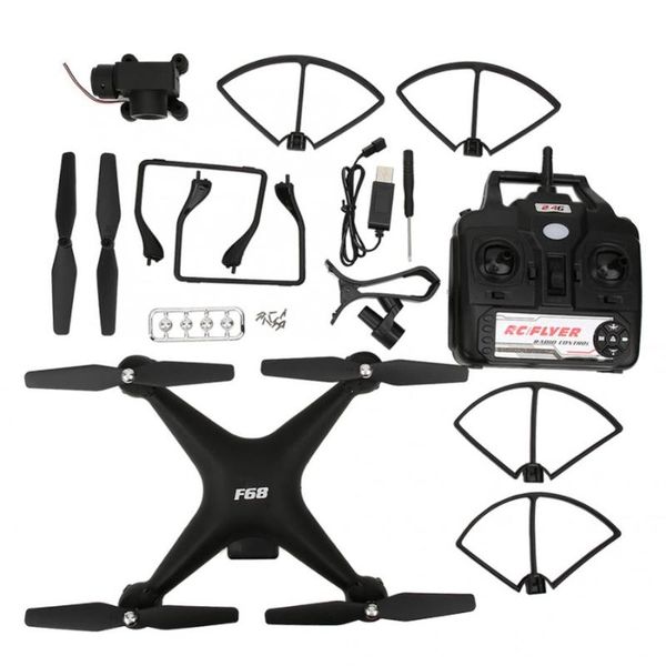f68 2.4ghz 4ch mini wifi rc drone with 4k hd camera 6-axis gyroscope headless mode rc quadcopter drone with 2000mah battery
f68 2.4ghz 4ch mini wifi rc drone with 4k hd camera 6-axis gyroscope headless mode rc quadcopter drone with 2000mah battery