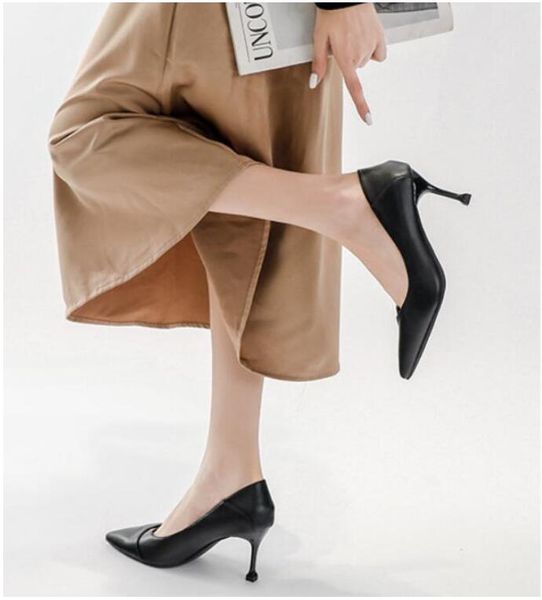spring and autumn 2020 new leather pointed professional high-heel stiletto professional women's single shoes fashion work shoes, Black
spring and autumn 2020 new leather pointed professional high-heel stiletto professional women's single shoes fashion work shoes, Black