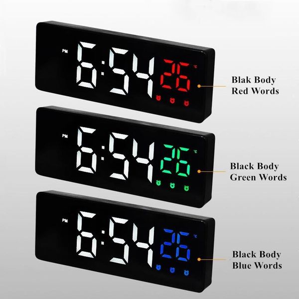 digital alarm clock 3 groups of alarms table clock acoustic control sensing snooze temperature display bedside led clock for living room
digital alarm clock 3 groups of alarms table clock acoustic control sensing snooze temperature display bedside led clock for living room