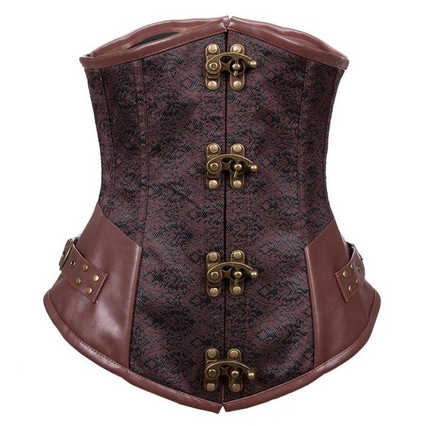 brown waist trainer steel boned corset underbust corsets and bustiers vintage gothic clothing corsetto steampunk corselet, Black;white
brown waist trainer steel boned corset underbust corsets and bustiers vintage gothic clothing corsetto steampunk corselet, Black;white
