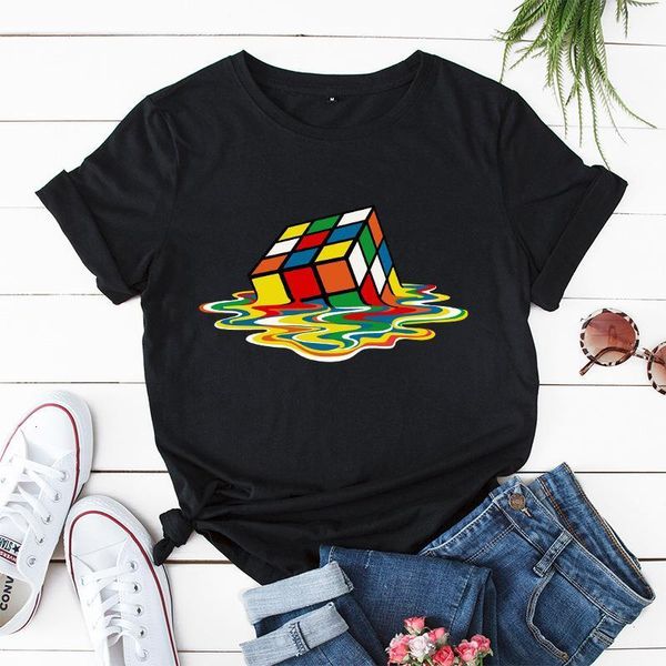 plus size s-5xl new rubik's cube print women t-shirt 100%cotton women shirts o neck short sleeve tees summer t shirt pink tshirt, White
plus size s-5xl new rubik's cube print women t-shirt 100%cotton women shirts o neck short sleeve tees summer t shirt pink tshirt, White