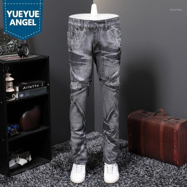 men's jeans 2021 spring autumn moto biker mens full length trousers straight loose fit plus size 29-40 fashion hole ripped high street1, Blue
men's jeans 2021 spring autumn moto biker mens full length trousers straight loose fit plus size 29-40 fashion hole ripped high street1, Blue