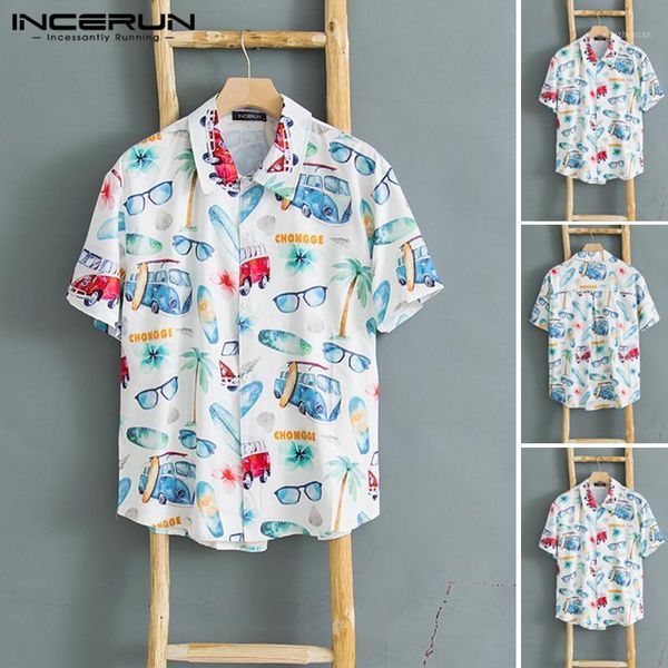 incerun men printed shirts short sleeve turn down collar shirt casual loose streetwear blouse summer hawaiian beach s-3xl1, White;black
incerun men printed shirts short sleeve turn down collar shirt casual loose streetwear blouse summer hawaiian beach s-3xl1, White;black