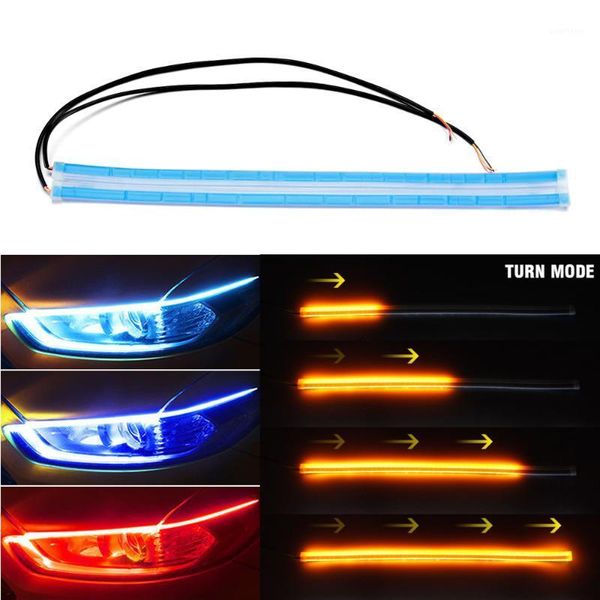 2pcs ultra thin led drl daytime running lights white turn signal yellow soft tube guide strip car light accessories1 
2pcs ultra thin led drl daytime running lights white turn signal yellow soft tube guide strip car light accessories1