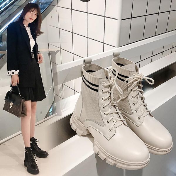 ins women ankle boots leather + socks fabric plus size 22-26.5 cm feet length boots for women female shoes fashion sock, Black
ins women ankle boots leather + socks fabric plus size 22-26.5 cm feet length boots for women female shoes fashion sock, Black