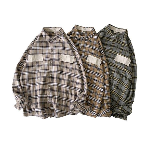 men's casual shirts spring shirt fashion korean style stand collar long sleeve plaid, White;black
men's casual shirts spring shirt fashion korean style stand collar long sleeve plaid, White;black