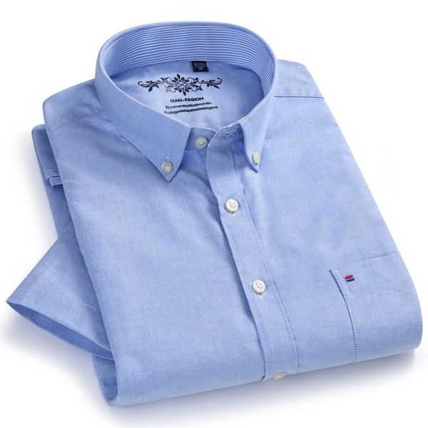 men's oxford short sleeve summer casual shirts single patch pocket comfortable standard-fit button-down thin solid shirt lj200925, White;black
men's oxford short sleeve summer casual shirts single patch pocket comfortable standard-fit button-down thin solid shirt lj200925, White;black