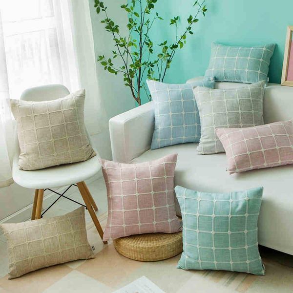 50x35/45x45/50x50/55x55/60x60cm home decor plaid cushion cover sofa waist pillow cover decorative grid embroidered pillowcase
50x35/45x45/50x50/55x55/60x60cm home decor plaid cushion cover sofa waist pillow cover decorative grid embroidered pillowcase