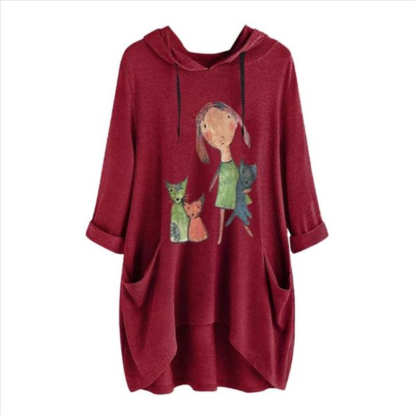 new shirt women plus size casual girl print short sleeves shirts side pocket hooded irregular cotton tee shirt femme, White
new shirt women plus size casual girl print short sleeves shirts side pocket hooded irregular cotton tee shirt femme, White
