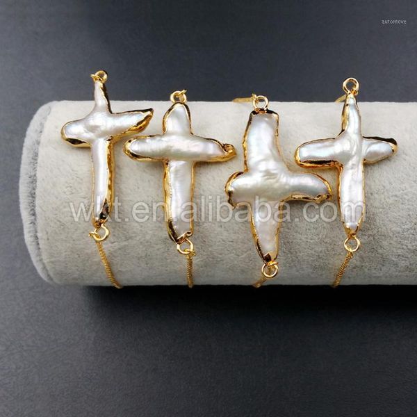 wt-b341 wholesale custom fashionable design 24k gold trim pearl connector bracelets cross shape connector bracelets1, Black
wt-b341 wholesale custom fashionable design 24k gold trim pearl connector bracelets cross shape connector bracelets1, Black