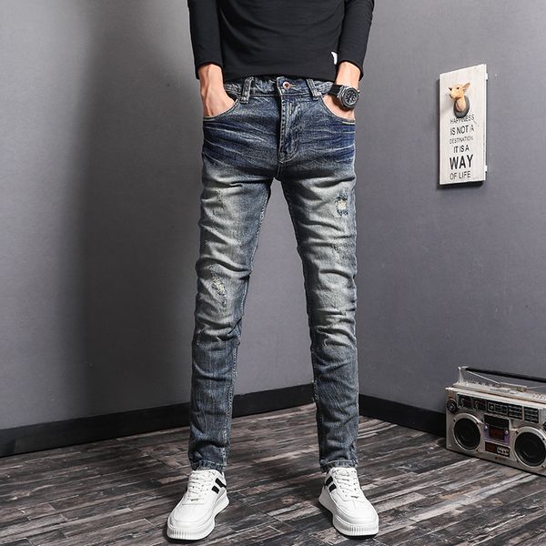2021 new fashion streetwear men jeans elastic slim fit retro blue ripped denim pants italian vintage designer casual cotton long trousers 42
2021 new fashion streetwear men jeans elastic slim fit retro blue ripped denim pants italian vintage designer casual cotton long trousers 42