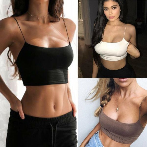 fashion women summer new skinny simple slimmer casual daily tank bustier vest crop singlet solid tanks camis, White
fashion women summer new skinny simple slimmer casual daily tank bustier vest crop singlet solid tanks camis, White