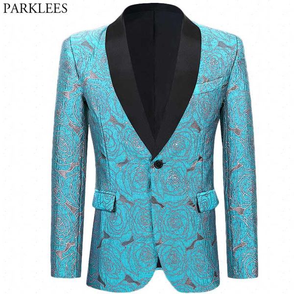 silver rose floral print dress blazer men shawl lapel one button tuxedo suit jacket mens wedding party stage costume homme s-5xl, White;black
silver rose floral print dress blazer men shawl lapel one button tuxedo suit jacket mens wedding party stage costume homme s-5xl, White;black