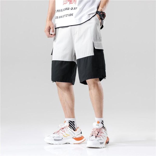 men's shorts men summer hip hop patchwork multi pockets cargo joggers 2021 casual sweat streetwear knee length, White;black
men's shorts men summer hip hop patchwork multi pockets cargo joggers 2021 casual sweat streetwear knee length, White;black