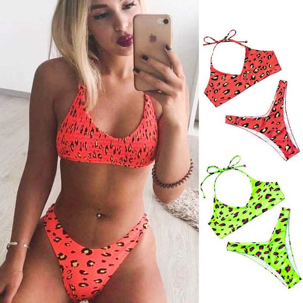 new swimwear women's open back leopard split swimwear bikini summer two piece leopard print beach wear skinny bikini, Black
new swimwear women's open back leopard split swimwear bikini summer two piece leopard print beach wear skinny bikini, Black