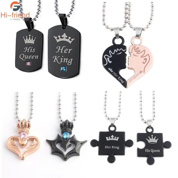 pendant necklaces korean fashion necklace her king his queen crown love couple gift, Silver
pendant necklaces korean fashion necklace her king his queen crown love couple gift, Silver