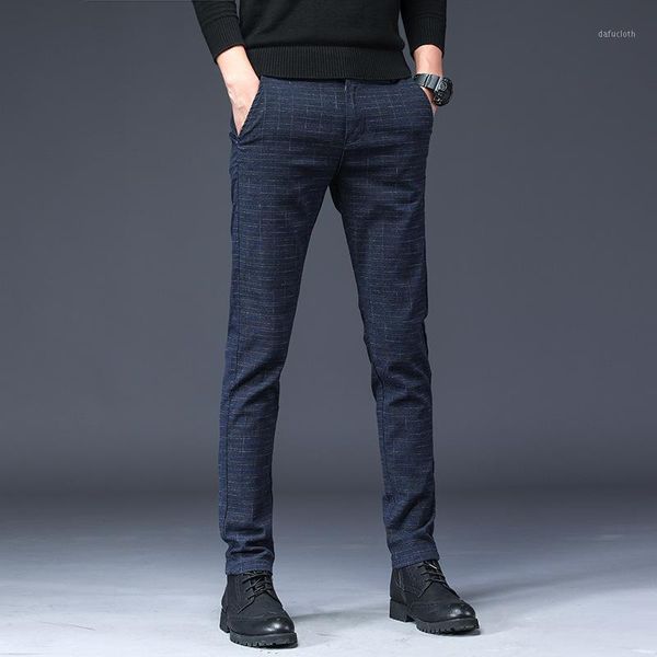 new cotton men pants straight black gray long lattice male business casual trousers man full length mid 381
new cotton men pants straight black gray long lattice male business casual trousers man full length mid 381