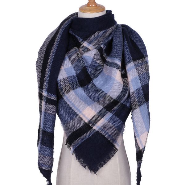 new style cashmere scarf women's fashion triangle autumn and winter plaid shawl, Blue;gray
new style cashmere scarf women's fashion triangle autumn and winter plaid shawl, Blue;gray