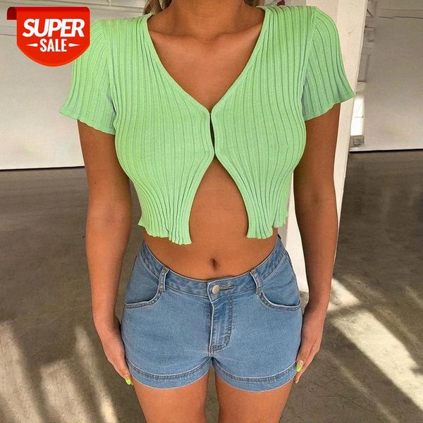 new women's fashion cardigan t shirt short sleeve v neck slim hollow out hook patchwork lady crop #1h8s, White
new women's fashion cardigan t shirt short sleeve v neck slim hollow out hook patchwork lady crop #1h8s, White