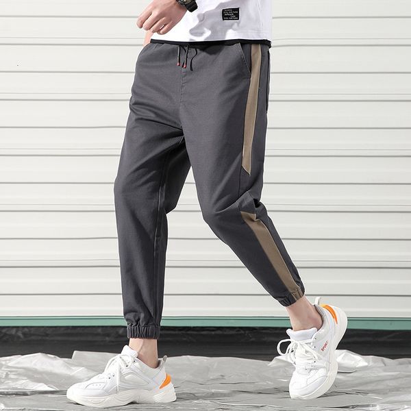 new autumn stripe stitching hip hop cotton fashion men's casual pants youth capris, Black
new autumn stripe stitching hip hop cotton fashion men's casual pants youth capris, Black