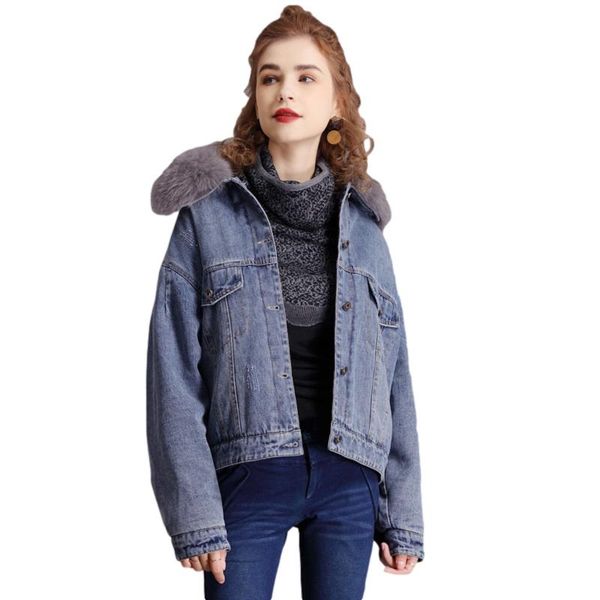 denim with plush coat and fur collar denim jacket women jacket women jean winter clothes, Black;brown
denim with plush coat and fur collar denim jacket women jacket women jean winter clothes, Black;brown