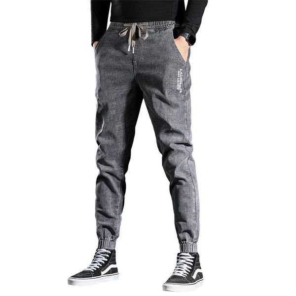 men's jeans fall/winter gray youth trousers elastic mid-rise tapered cargo letter print denim for men homme marque de luxe, Blue
men's jeans fall/winter gray youth trousers elastic mid-rise tapered cargo letter print denim for men homme marque de luxe, Blue