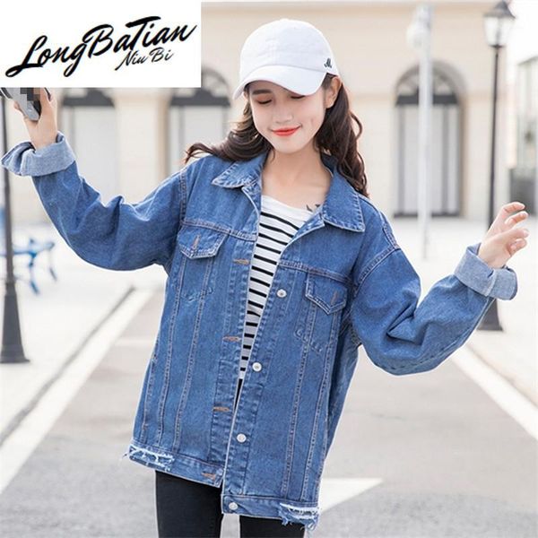 women's jackets 2021 blue short jeans denim jacket autumn plus size ladies long sleeve women overcoat korean casual streetwear1, Black;brown
women's jackets 2021 blue short jeans denim jacket autumn plus size ladies long sleeve women overcoat korean casual streetwear1, Black;brown