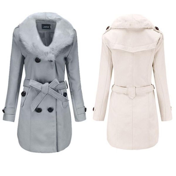 women big fur collar coat fashion trend long sleeve double-sided woolen cardigan mid-length outerwear designer female double breasted coats, Black
women big fur collar coat fashion trend long sleeve double-sided woolen cardigan mid-length outerwear designer female double breasted coats, Black