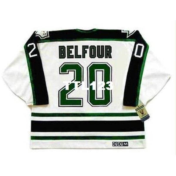 121s #20 ed belfour dallass stars 1990 ccm vintage hockey jersey or custom any name or number retro jersey, Black
121s #20 ed belfour dallass stars 1990 ccm vintage hockey jersey or custom any name or number retro jersey, Black