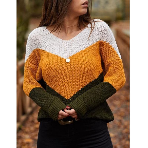 women's sweaters spring autumn elegant v-neck sweater casual long sleeve knit pullover 2021 patchwork stripe printed top, White;black
women's sweaters spring autumn elegant v-neck sweater casual long sleeve knit pullover 2021 patchwork stripe printed top, White;black