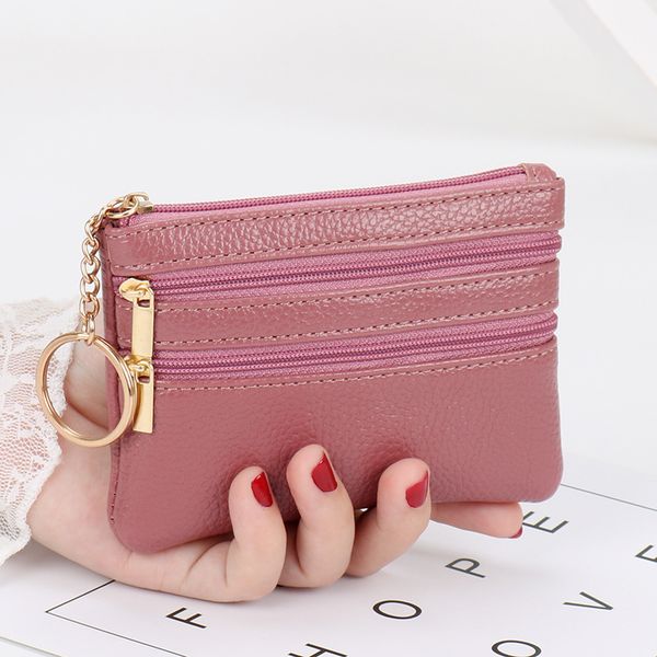 designer bag 2021 fashion women wallet clutch three zip female short small coin purse new brand design soft mini card holder wal, Red;black 
designer bag 2021 fashion women wallet clutch three zip female short small coin purse new brand design soft mini card holder wal, Red;black