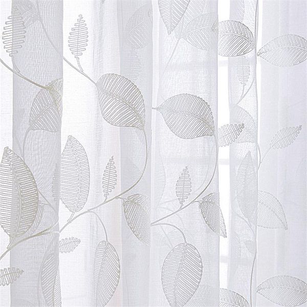 white leaves embroidered tulle curtains for bedroom window curtain living room rideaux voilage drapes
white leaves embroidered tulle curtains for bedroom window curtain living room rideaux voilage drapes