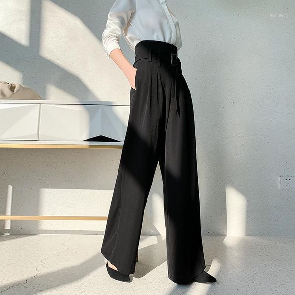 2020 new fashion women casual straight pants women autumn loose female wide leg suit pants formal trousers sashes wp2321, Black;white
2020 new fashion women casual straight pants women autumn loose female wide leg suit pants formal trousers sashes wp2321, Black;white