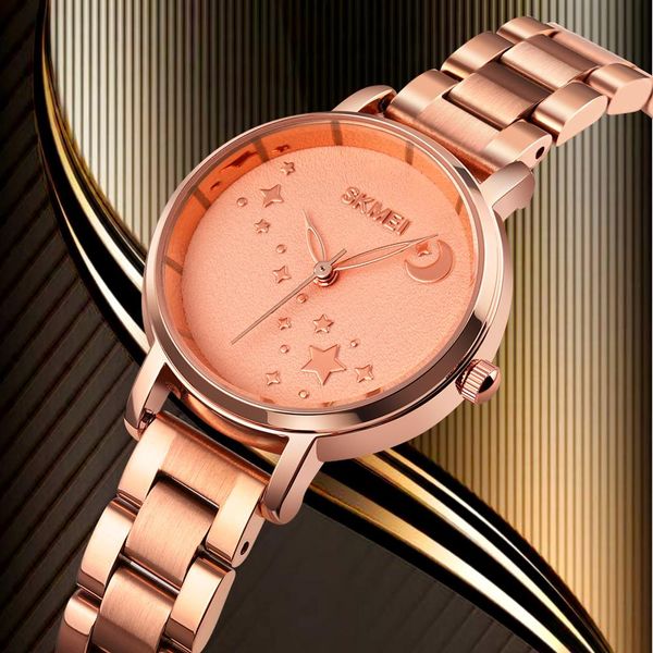 skmei brand analog quartz womens watch elegant women dress stainless steel band wristwatch luxury female quartz watches, Slivery;brown
skmei brand analog quartz womens watch elegant women dress stainless steel band wristwatch luxury female quartz watches, Slivery;brown