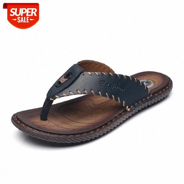 mens genuine leather slippers handmade summer beach flip flops male shoes cow leather non-slip slippers luxury fashion slides #hw9b
mens genuine leather slippers handmade summer beach flip flops male shoes cow leather non-slip slippers luxury fashion slides #hw9b