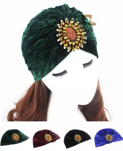 new women velvet turban african pattern knot headwrap beanie vintage beads bonnet chemo cap hair loss hat, Blue;gray
new women velvet turban african pattern knot headwrap beanie vintage beads bonnet chemo cap hair loss hat, Blue;gray