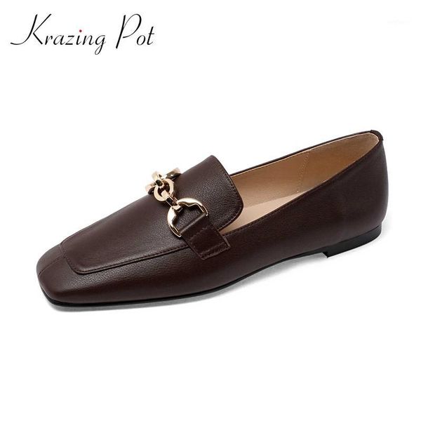 krazing pot leisure full grain leather chains decorations dress square toe low square heels slip on women pumps l781, Black
krazing pot leisure full grain leather chains decorations dress square toe low square heels slip on women pumps l781, Black