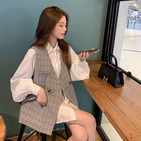 2021 new elegant royal temperament sister of two female ensemble mid length net red plaid jacket with lantern sleeve shirt set aoc0, White;black
2021 new elegant royal temperament sister of two female ensemble mid length net red plaid jacket with lantern sleeve shirt set aoc0, White;black