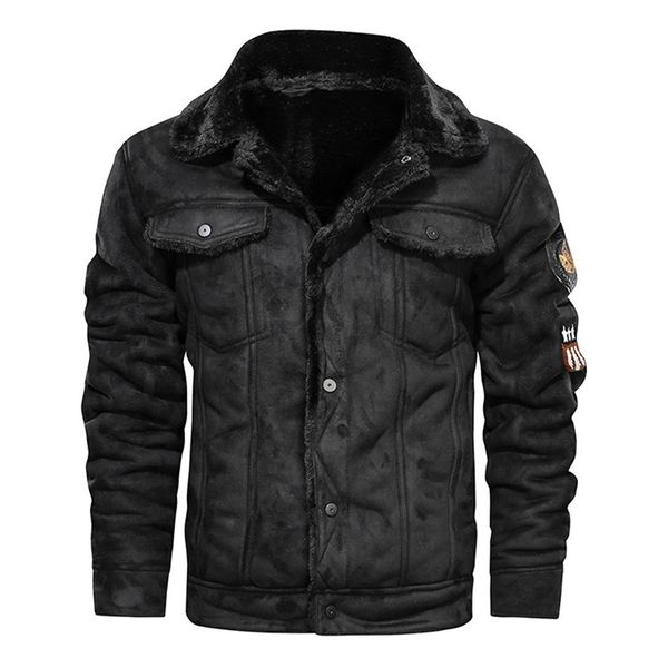 men leather jacket sheepskin jackets casual short black pockets autumn new quality turn-down collar coat for man leather 201114, Black;brown
men leather jacket sheepskin jackets casual short black pockets autumn new quality turn-down collar coat for man leather 201114, Black;brown