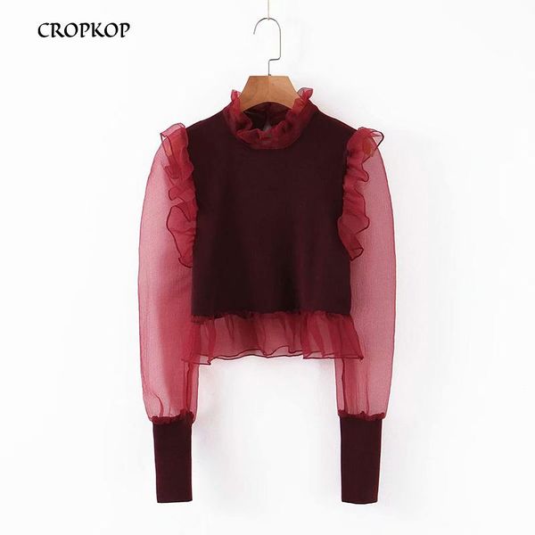 women's blouses & shirts women knitted mesh long sleeve blouse elegant chic shirt female solid fashion pull nouveaute wild vintage blus, White
women's blouses & shirts women knitted mesh long sleeve blouse elegant chic shirt female solid fashion pull nouveaute wild vintage blus, White