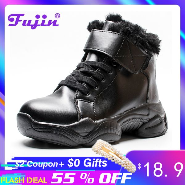 fujin ankle boots for women 2020 new plush boots dropshipping winter keep warm shoes hook loop platform boots female, Black
fujin ankle boots for women 2020 new plush boots dropshipping winter keep warm shoes hook loop platform boots female, Black