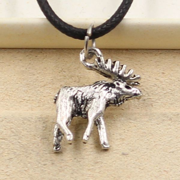 fashion moose alces deer necklace pendant women jewelry black leather punk choker gothic leather necklace friendship gift owb5, Silver
fashion moose alces deer necklace pendant women jewelry black leather punk choker gothic leather necklace friendship gift owb5, Silver