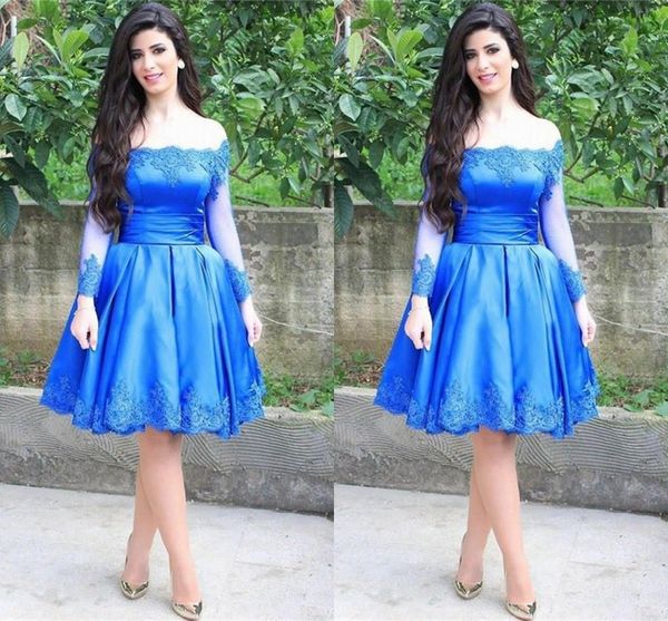 royal blue short homecoming dresses with long sleeve bateau neck party dress off the shoulder knee length prom gowns with lace p39, Blue;pink
royal blue short homecoming dresses with long sleeve bateau neck party dress off the shoulder knee length prom gowns with lace p39, Blue;pink
