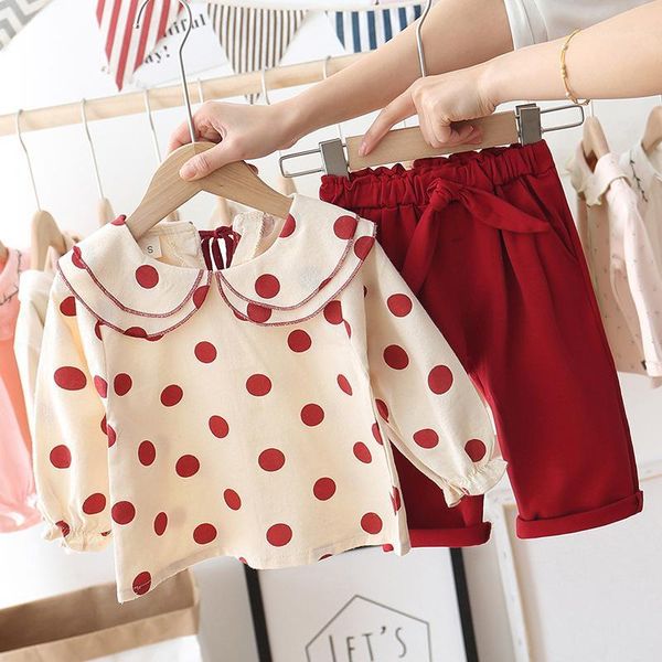 baby girls casual suit new dotted girl's shirt+loose pants children spring autumn two-piece set kids1, White
baby girls casual suit new dotted girl's shirt+loose pants children spring autumn two-piece set kids1, White