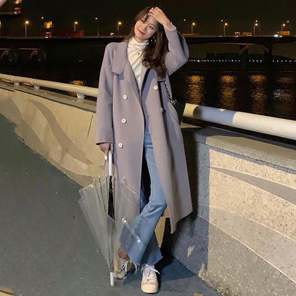 women's wool & blends women winter coat loose plus size cardigans long sleeve manteau femme hiver elegant thicken cotton 2021 woman kor, Black
women's wool & blends women winter coat loose plus size cardigans long sleeve manteau femme hiver elegant thicken cotton 2021 woman kor, Black